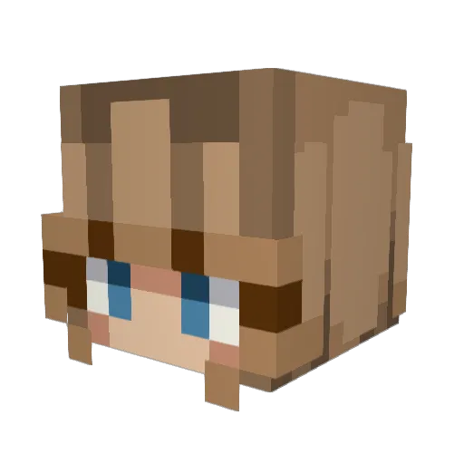 anna_max21 Minecraft avatar head, 3D render