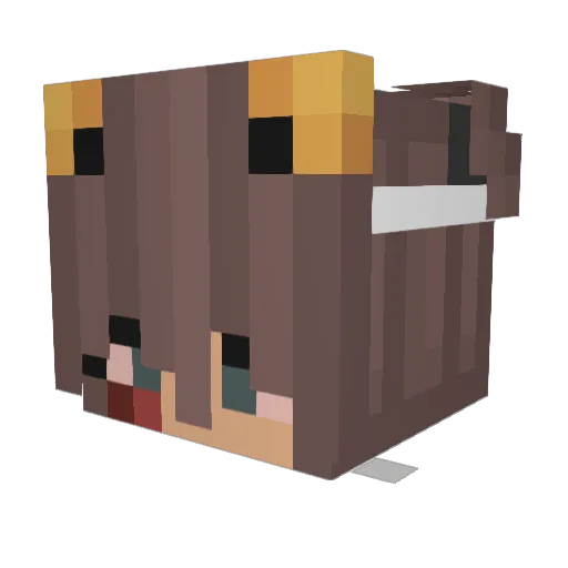 anna_mst Minecraft avatar head, 3D render