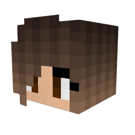 anna_potato Minecraft avatar head, 3D render