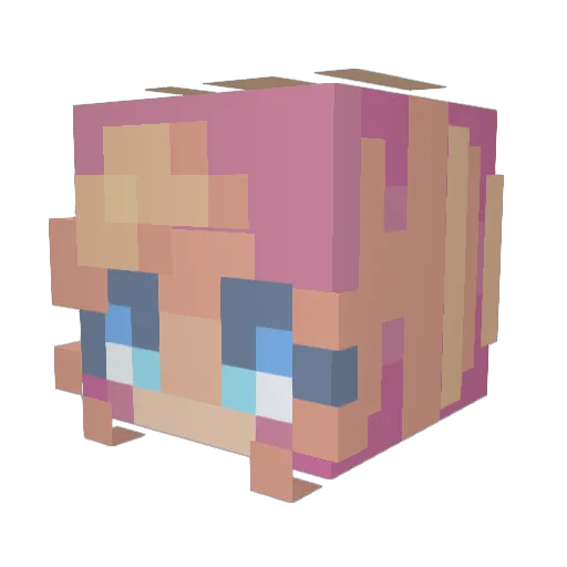 annab3lle Minecraft avatar head, 3D render