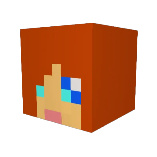 annabellred Minecraft avatar head, 3D render