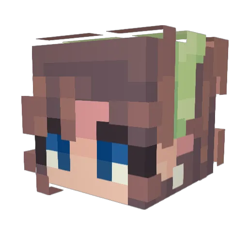 annacutiepie Minecraft avatar head, 3D render