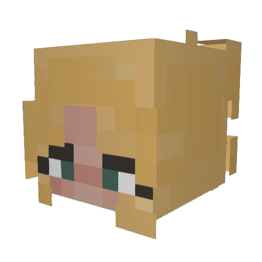 annad Minecraft avatar head, 3D render
