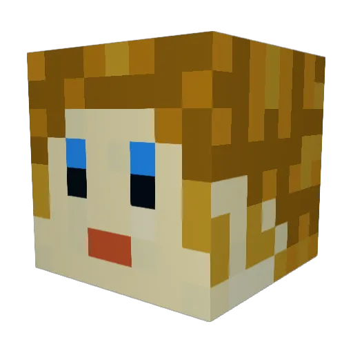 annagwinslow Minecraft avatar head, 3D render
