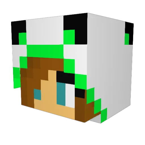 annahann Minecraft avatar head, 3D render