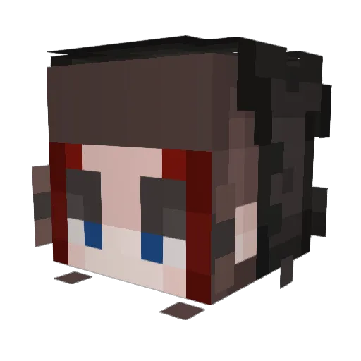 annahasseler Minecraft avatar head, 3D render