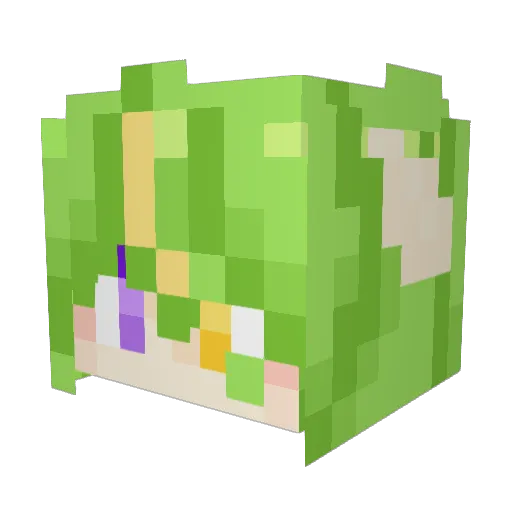 annahuang0326 Minecraft avatar head, 3D render