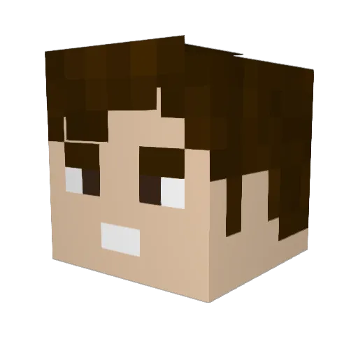 annajs_20 Minecraft avatar head, 3D render