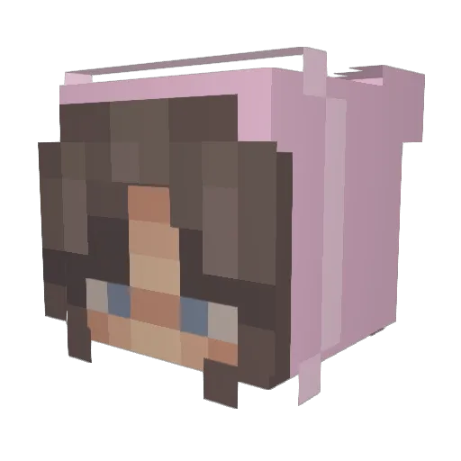 annakb Minecraft avatar head, 3D render