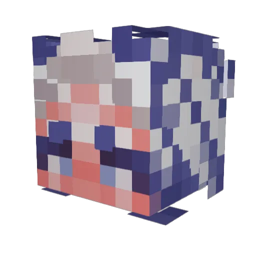 annaleese_ Minecraft avatar head, 3D render