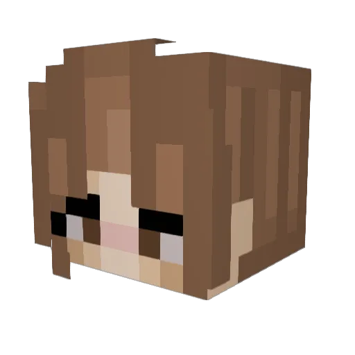 annamif Minecraft avatar head, 3D render