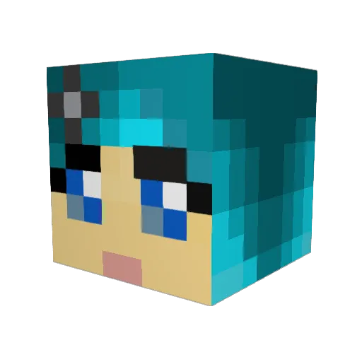 annamypy Minecraft avatar head, 3D render