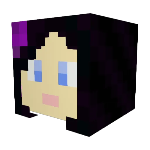 annananananana Minecraft avatar head, 3D render