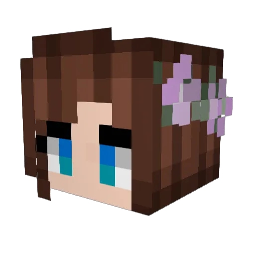 annareese_ Minecraft avatar head, 3D render
