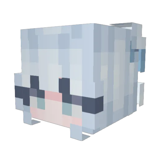 annasalomee Minecraft avatar head, 3D render