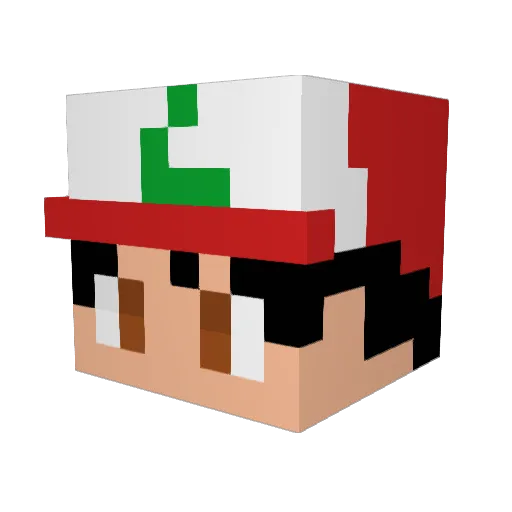 annatelope Minecraft avatar head, 3D render