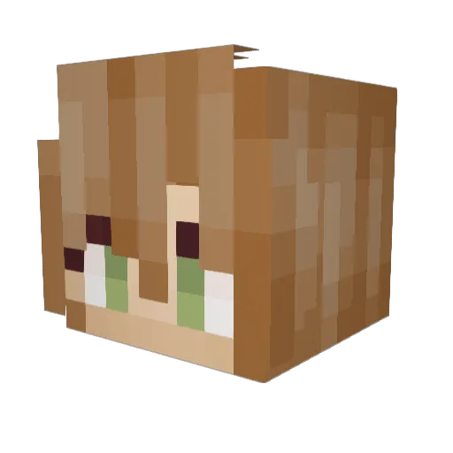 annathehedgehog Minecraft avatar head, 3D render