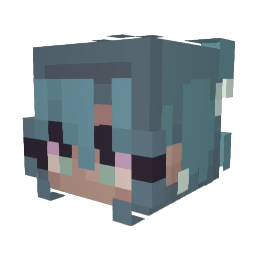 annawan Minecraft avatar head, 3D render
