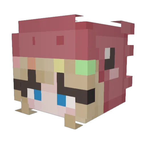 anne263 Minecraft avatar head, 3D render