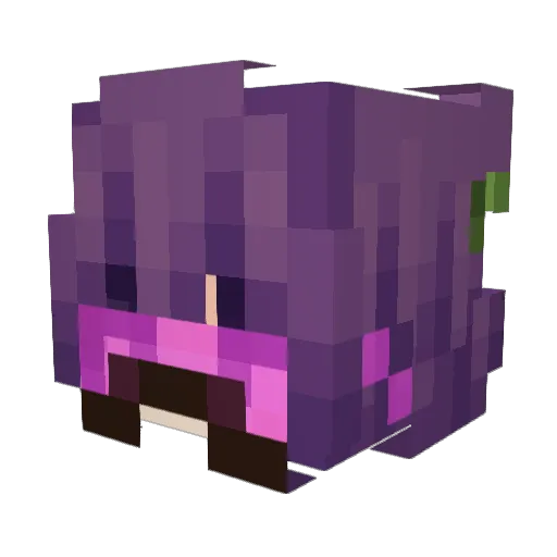 annee Minecraft avatar head, 3D render