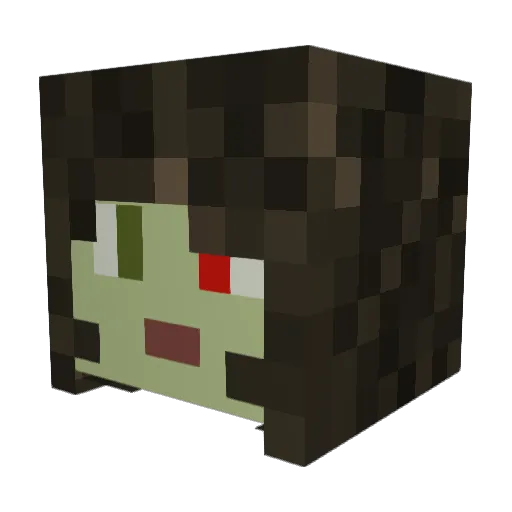 annees Minecraft avatar head, 3D render