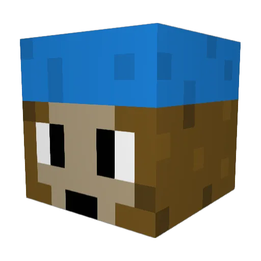 annehest Minecraft avatar head, 3D render
