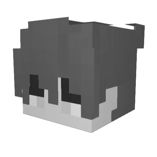 annehmend Minecraft avatar head, 3D render