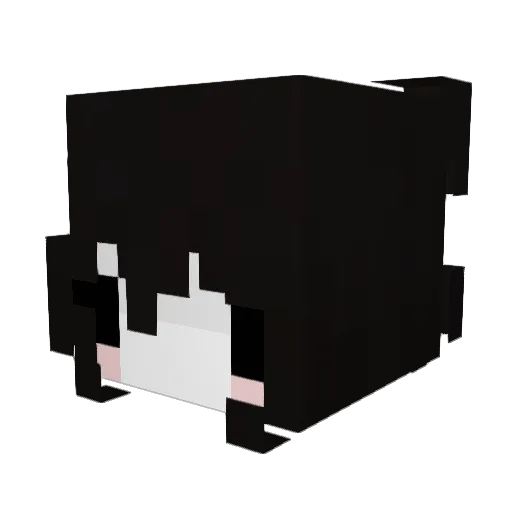 annekj Minecraft avatar head, 3D render