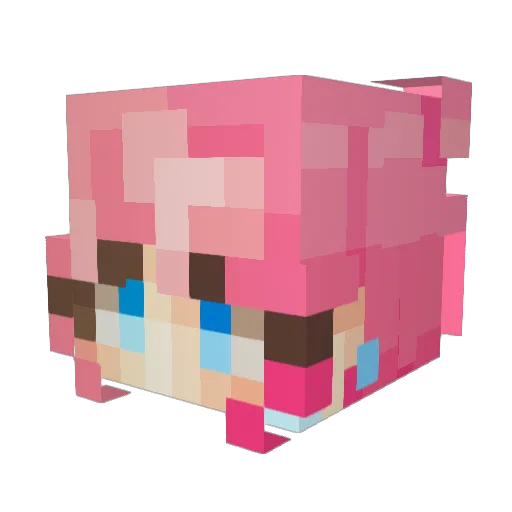 annemcosplay Minecraft avatar head, 3D render