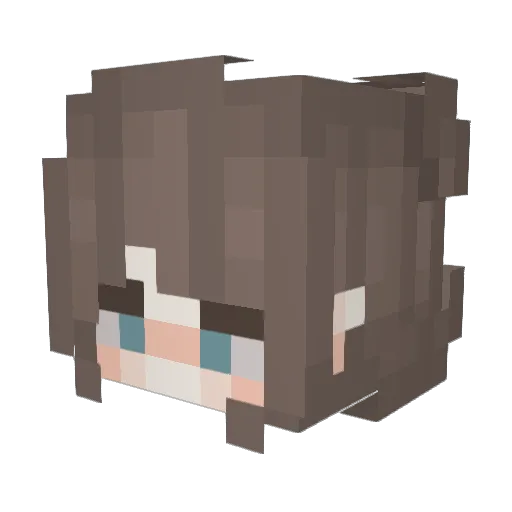 anngelikaa Minecraft avatar head, 3D render