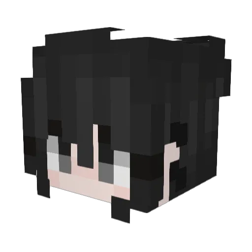 annhy Minecraft avatar head, 3D render