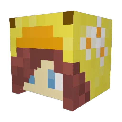 anni1804 Minecraft avatar head, 3D render
