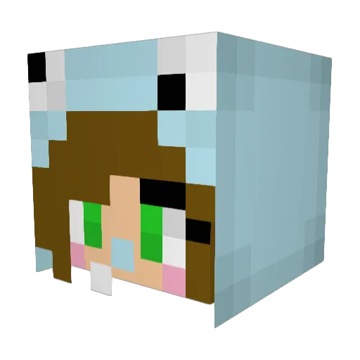 annie3089 Minecraft avatar head, 3D render