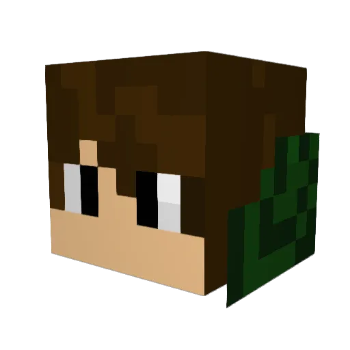 annie66 Minecraft avatar head, 3D render