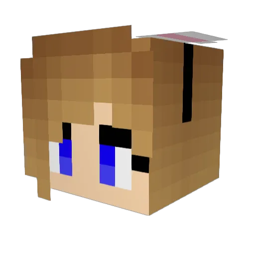 annie901203 Minecraft avatar head, 3D render