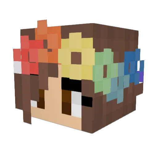 annie_013 Minecraft avatar head, 3D render
