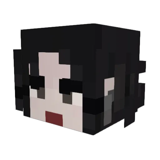 anniecore Minecraft avatar head, 3D render