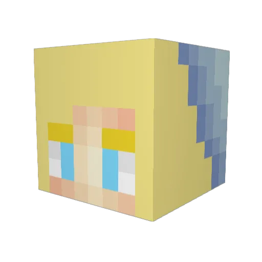 anniegurl300 Minecraft avatar head, 3D render