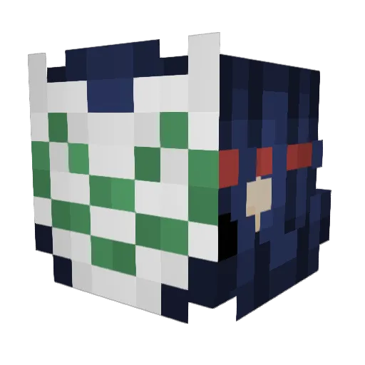 annieie Minecraft avatar head, 3D render