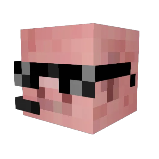 anniel Minecraft avatar head, 3D render