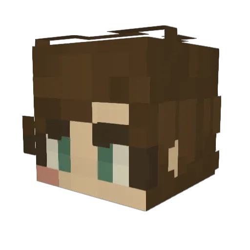 annieren17 Minecraft avatar head, 3D render