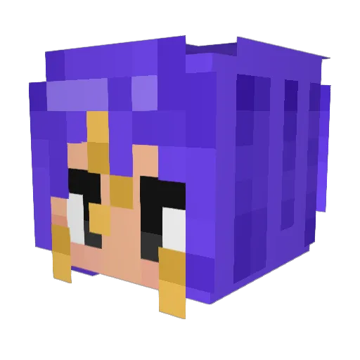 anniesjk Minecraft avatar head, 3D render