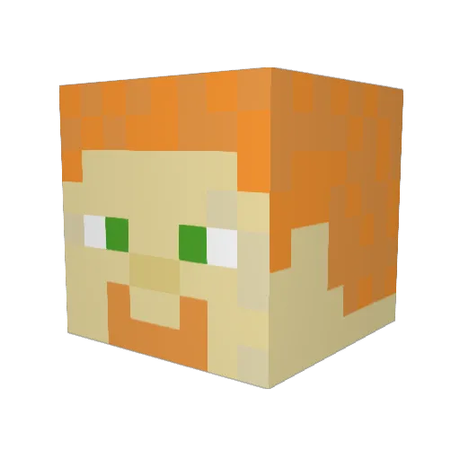 annieup_ Minecraft avatar head, 3D render