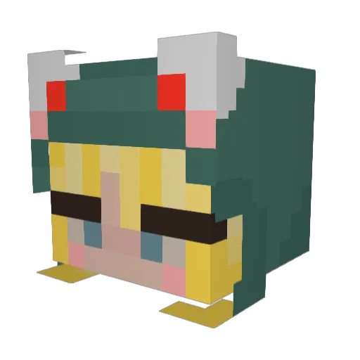 annika77 Minecraft avatar head, 3D render