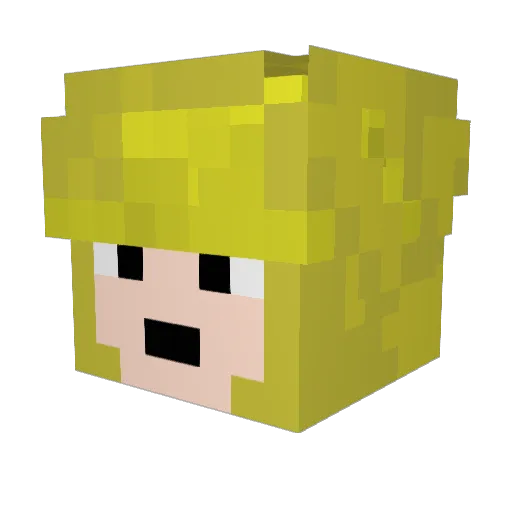 annika_zilla Minecraft avatar head, 3D render