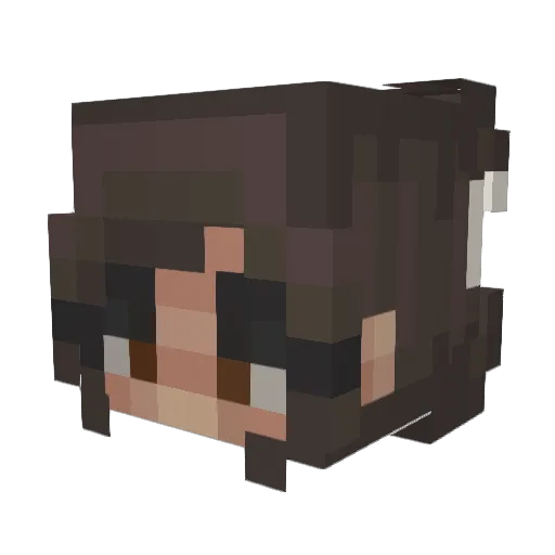 annikawhy Minecraft avatar head, 3D render