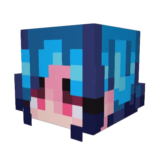 annion Minecraft avatar head, 3D render
