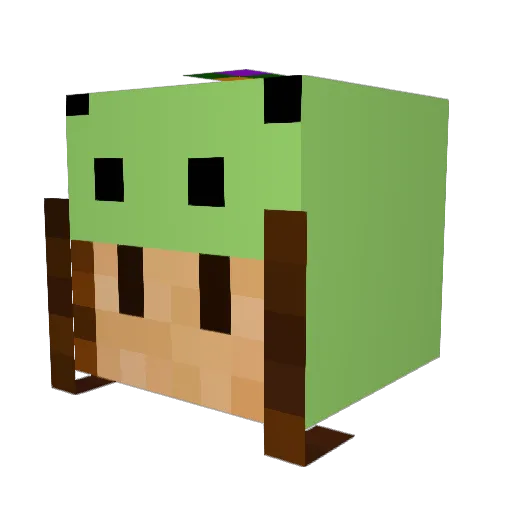 anniswag Minecraft avatar head, 3D render