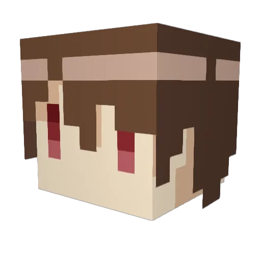 annlovero Minecraft avatar head, 3D render
