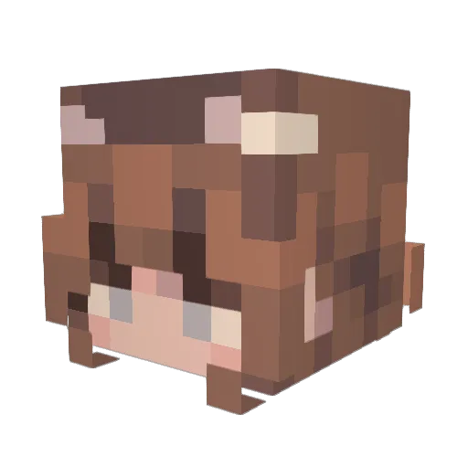 annmarieee Minecraft avatar head, 3D render